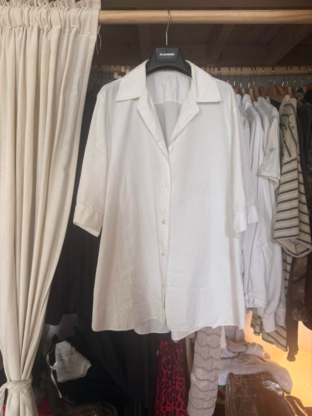 ACNE STUDIOS white cotton short sleeve shirt